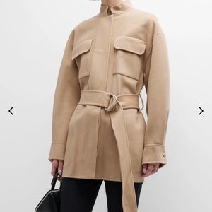 Theory Womens belted cashmere/wool coat